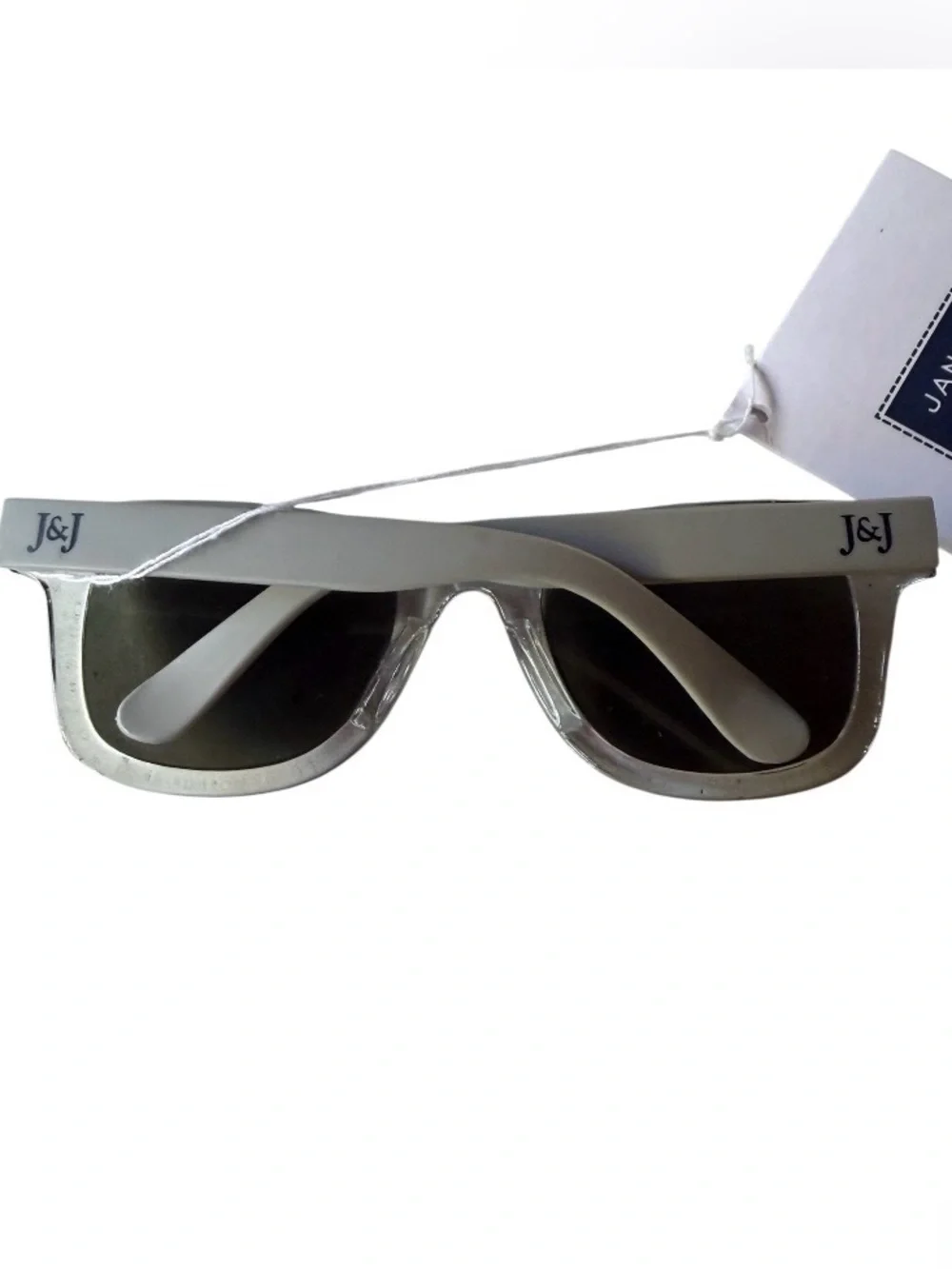 Janie and Jack Transparent Frame Sunglasses with Blue Lenses